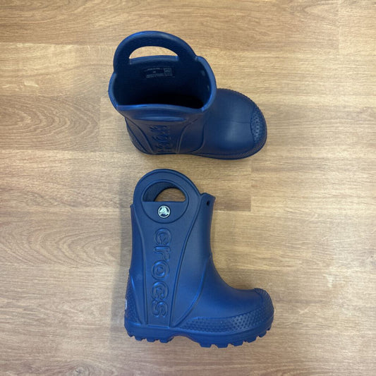 Crocs Navy Rain Boots - 5