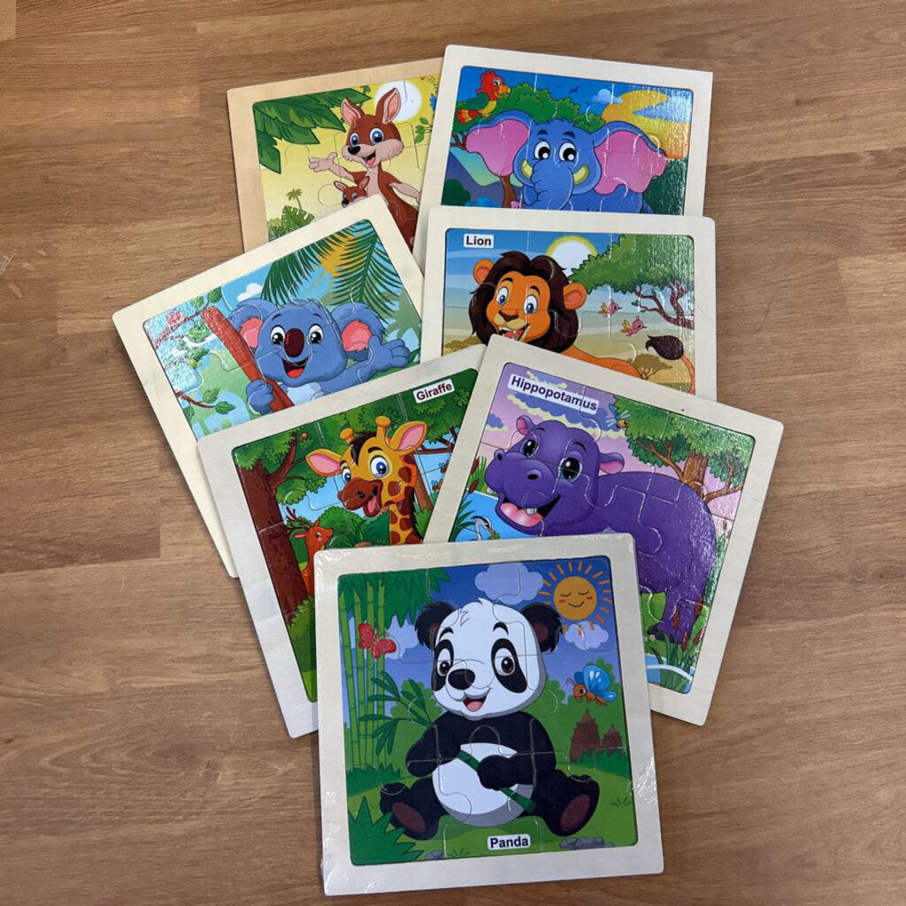 Set of 8 Animal Puzzles