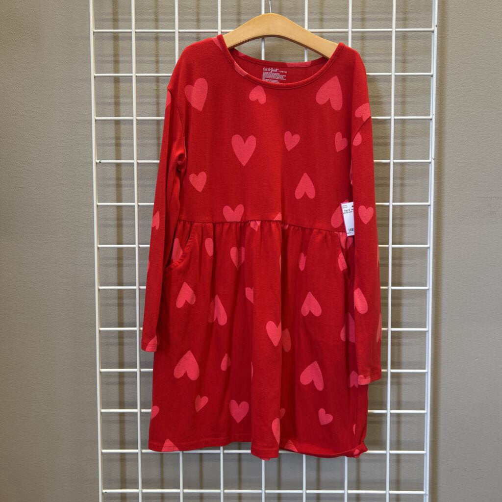 Cat & Jack Heart LS Dress - 10/12