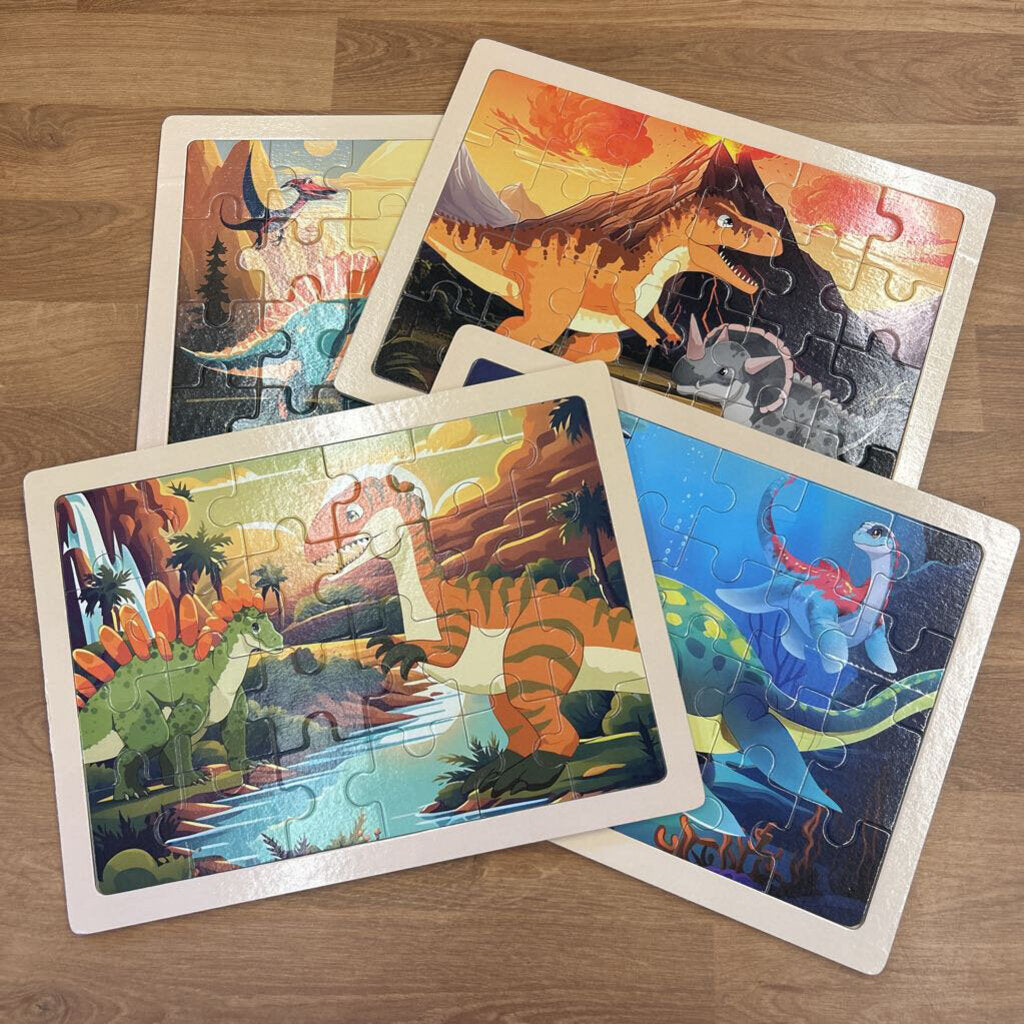 Set of 4 Dino Puzzles