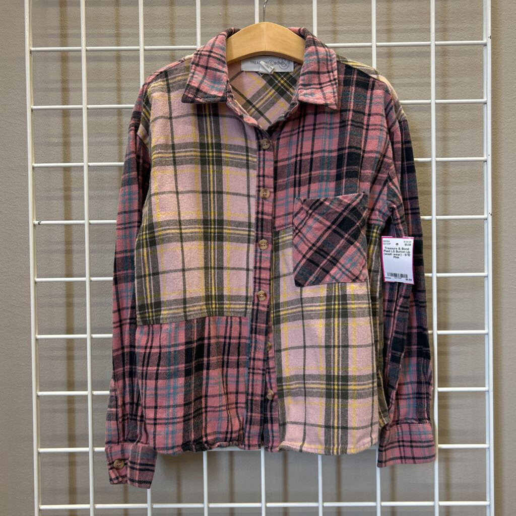 Treasure & Bond Plaid LS Button Up (wash wear) - 8/10