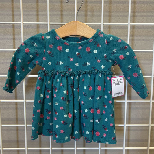 First Impressions Floral LS Dress - 0/3m