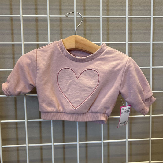 Cat & Jack Heart Crewneck - NB