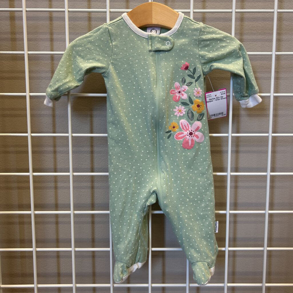 Gerber Dot Zip Sleeper - 0/3m