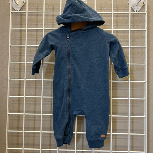 7 For All Mankind Hoodie LS Romper 3/6m
