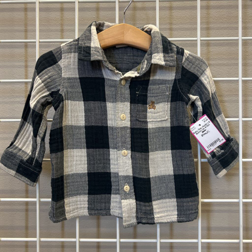 Baby Gap Muslin LS Button Up 6/12m