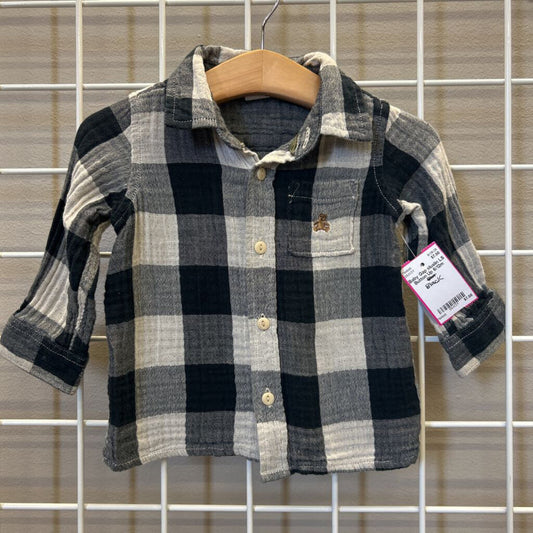 Baby Gap Muslin LS Button Up 6/12m
