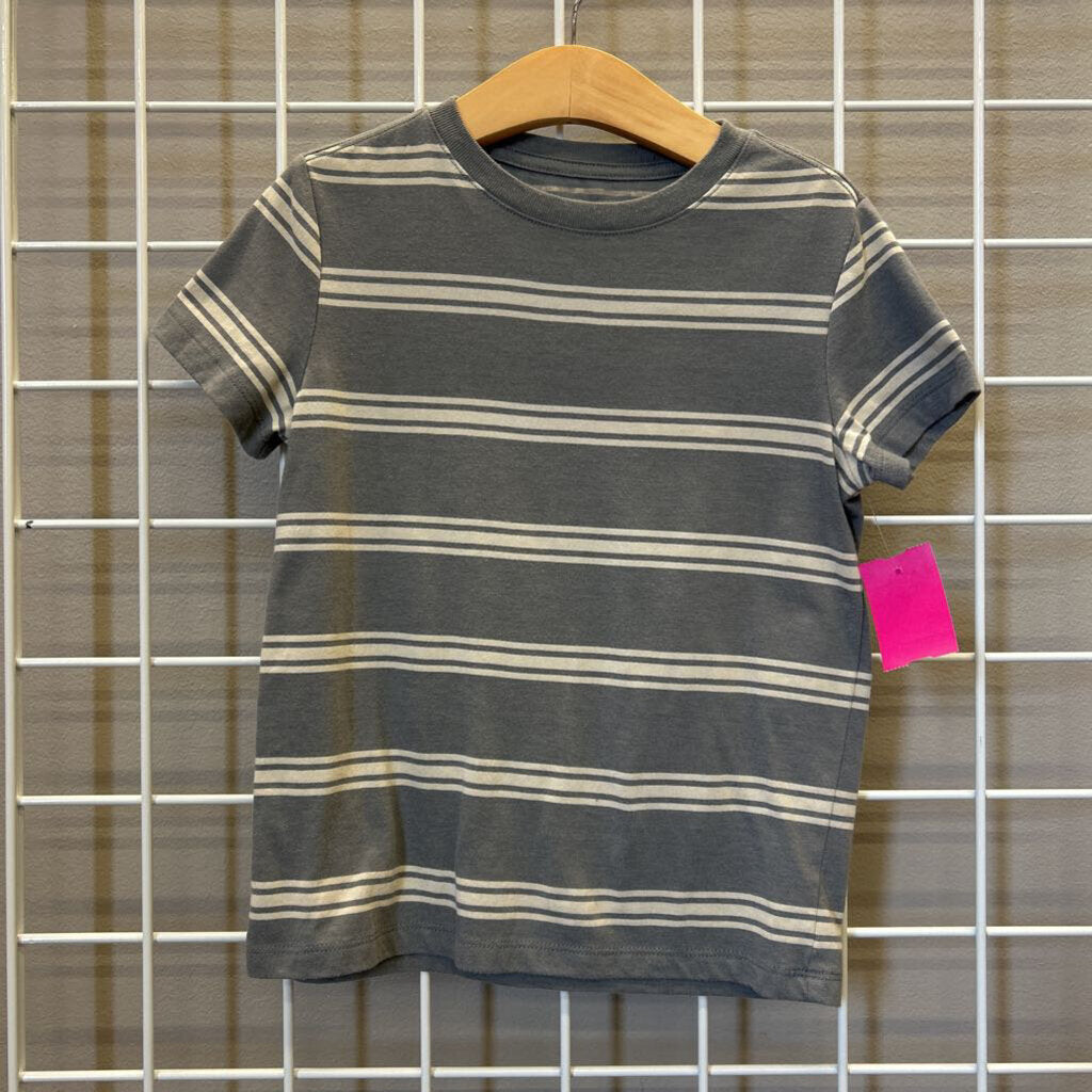 Cat & Jack Striped SS Tee - 4/5