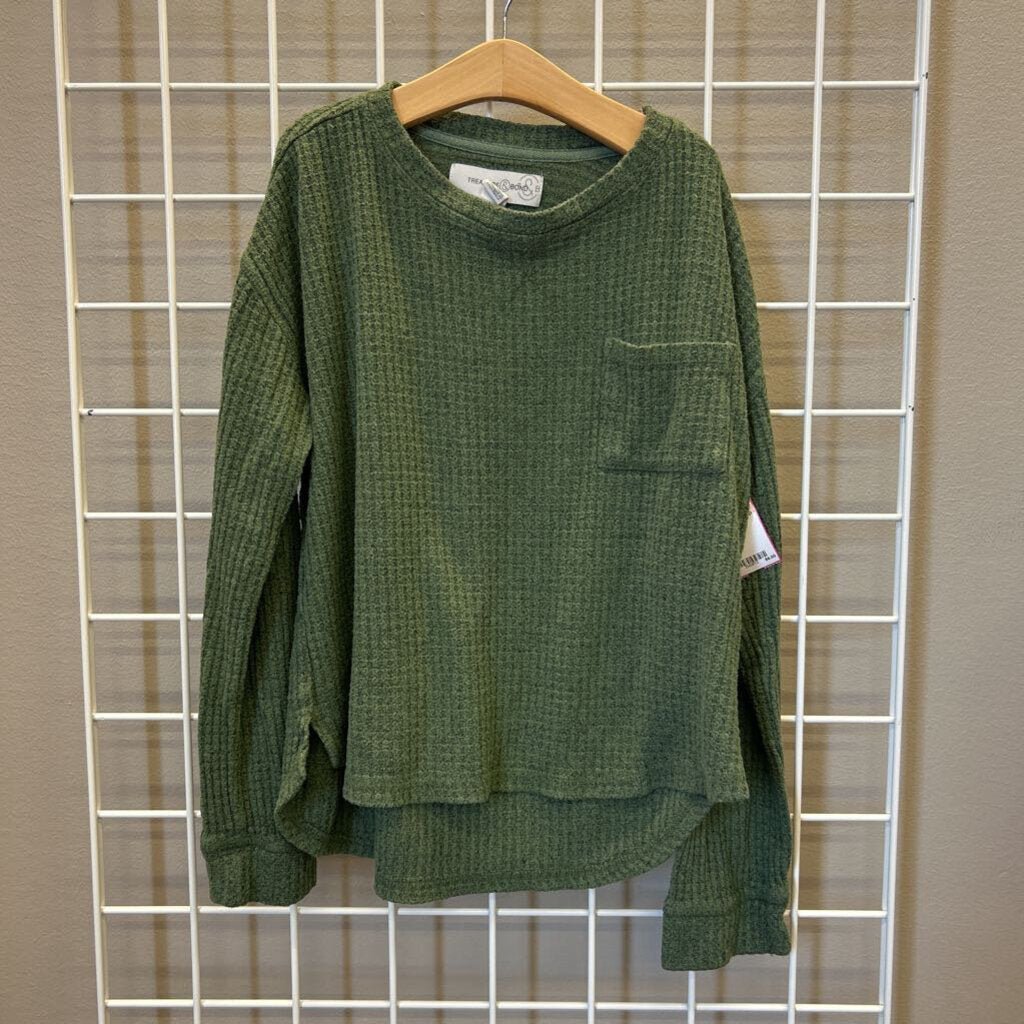 Treasure & Bond Waffle Knit LS Top - 14/16
