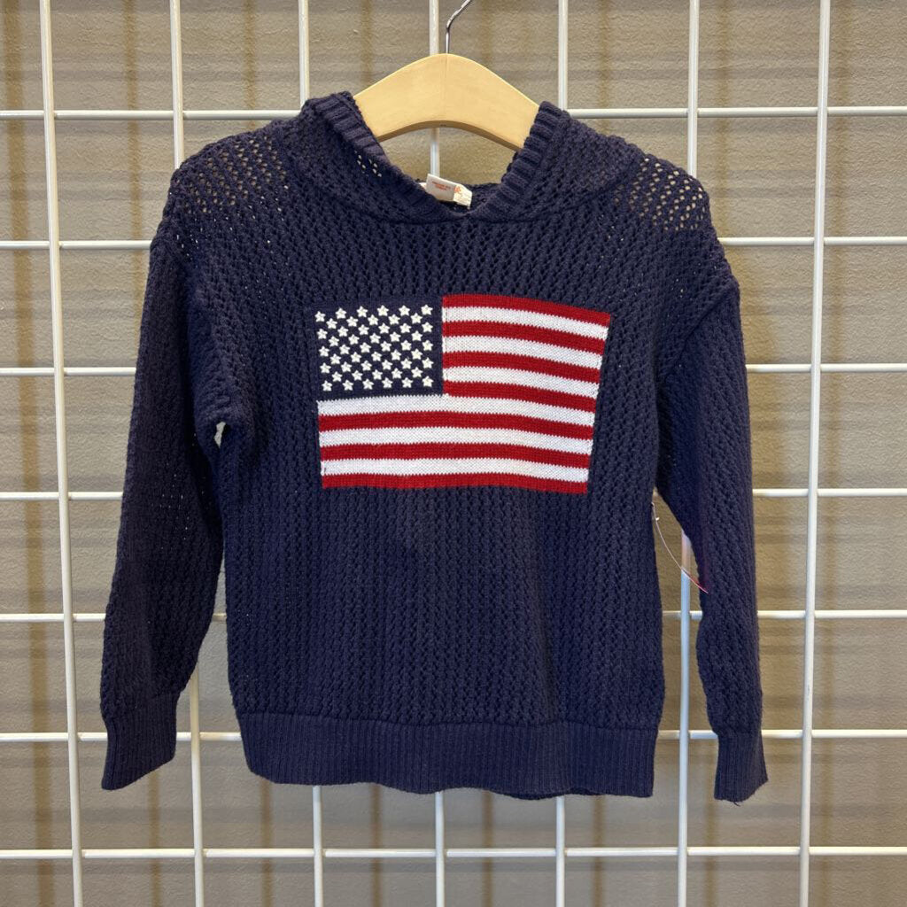 Cat Jack Flag Knit Hoodie 3T