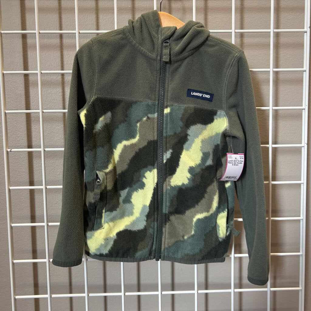Land's End Tie Dye Fleece Zip Hoodie - 5