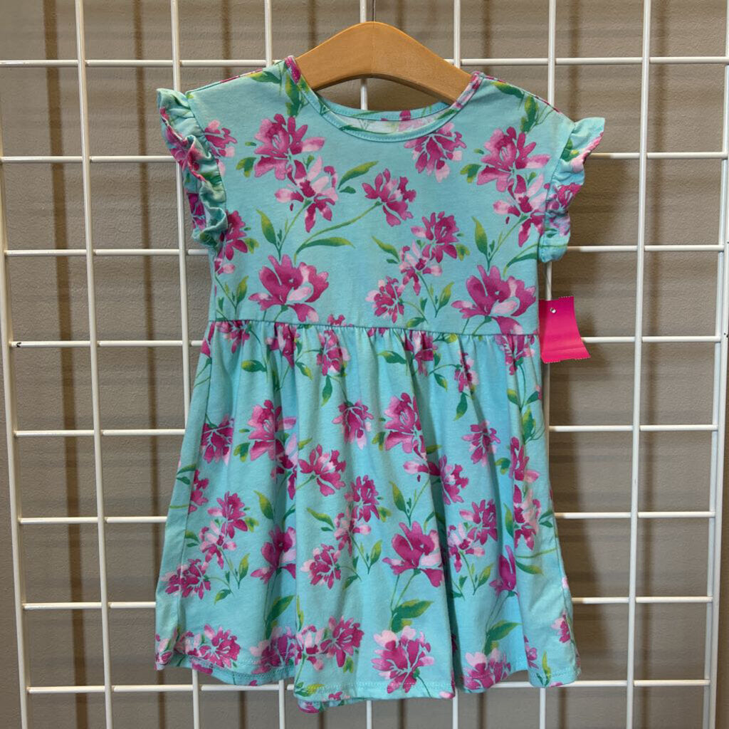 Children's Place Floral SS Dress - 3T