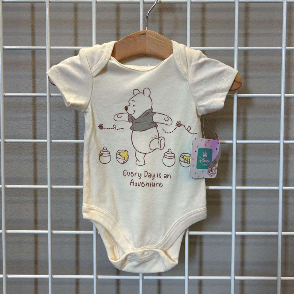 NWT Disney Baby Pooh SS Onesie - 0/3m