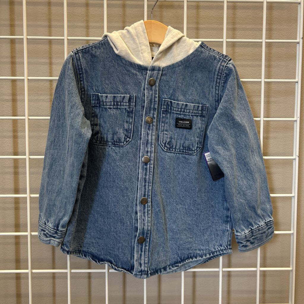 Volcom Denim LS Snap Hoodie - 4