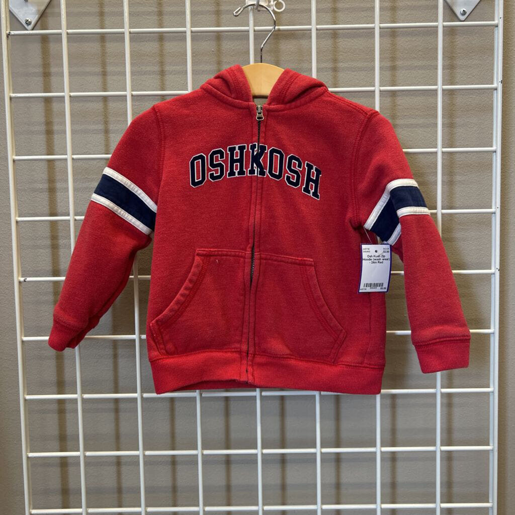 Osh Kosh Zip Hoodie (wash wear) - 24m