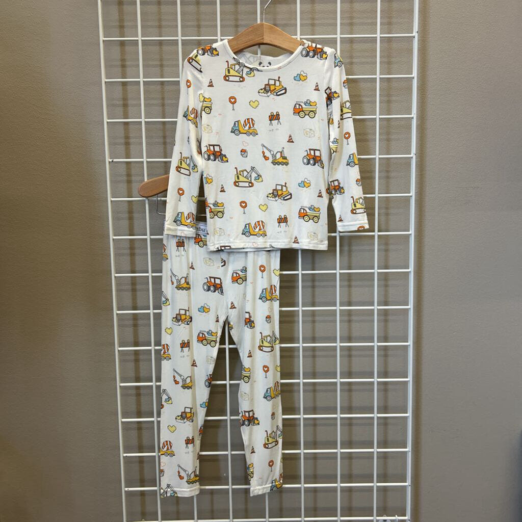 NWT Bellabu Bear Bamboo Construction Pjs - 5T