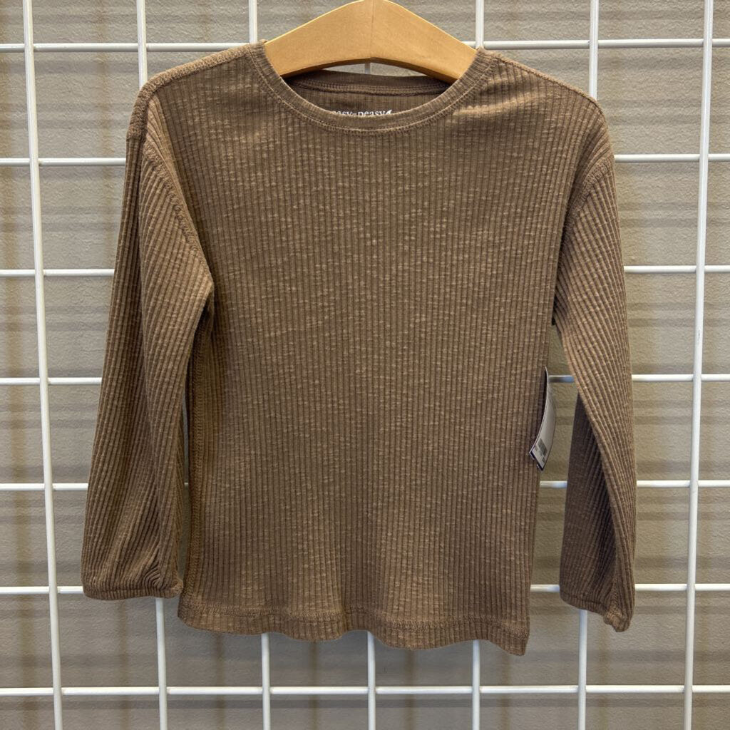 Easy Peasy Ribbed LS Tee - 3T