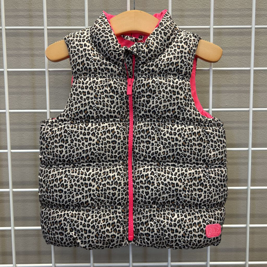 Baby Gap Leopard Puffer Vest - 3T