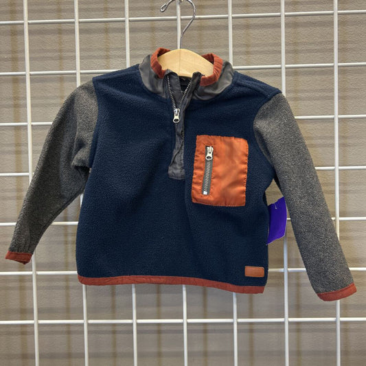 7 For All Mankind Fleece Quarter Zip Pullover - 12m