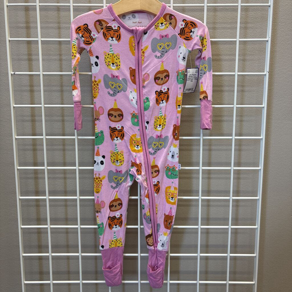 Little Sleepies Bamboo Party Animal Zip Sleeper (wash wear) - 6/12m