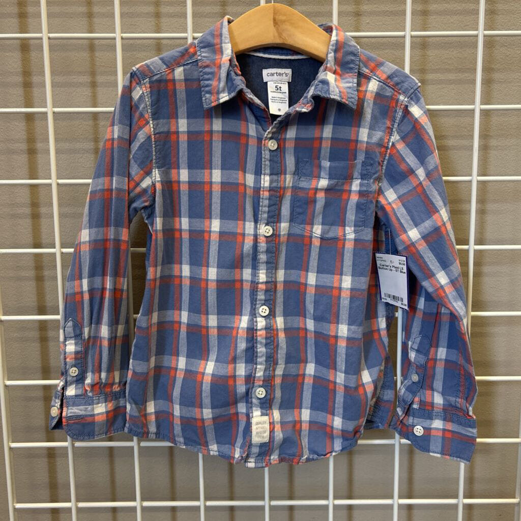 Carter's Plaid LS Button Up - 5T