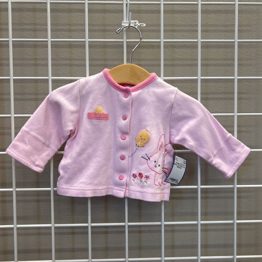 Vintage Carter's Bunny LS Snap Top - NB