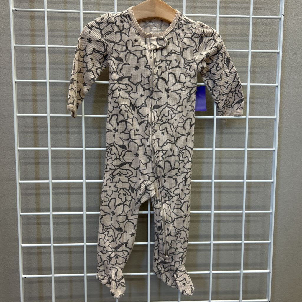 Carter's Floral Zip Sleeper - 9m