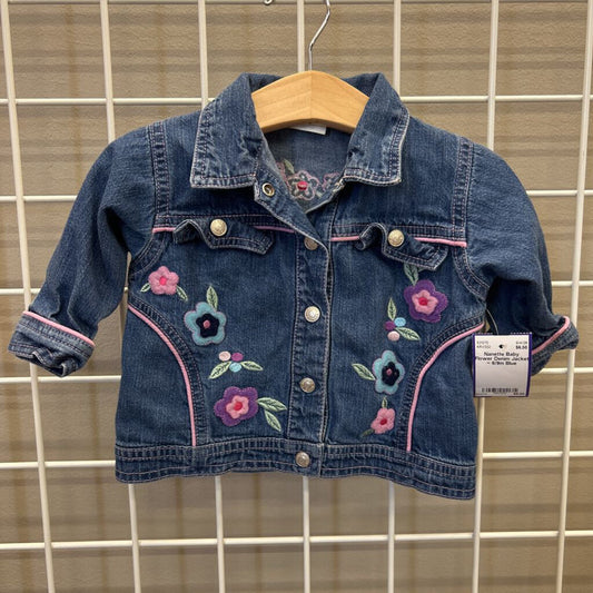 Nanette Baby Flower Denim Jacket ~ 6/9m
