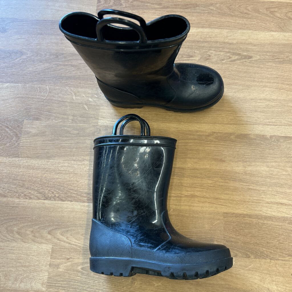 Black Rain Boots - 10