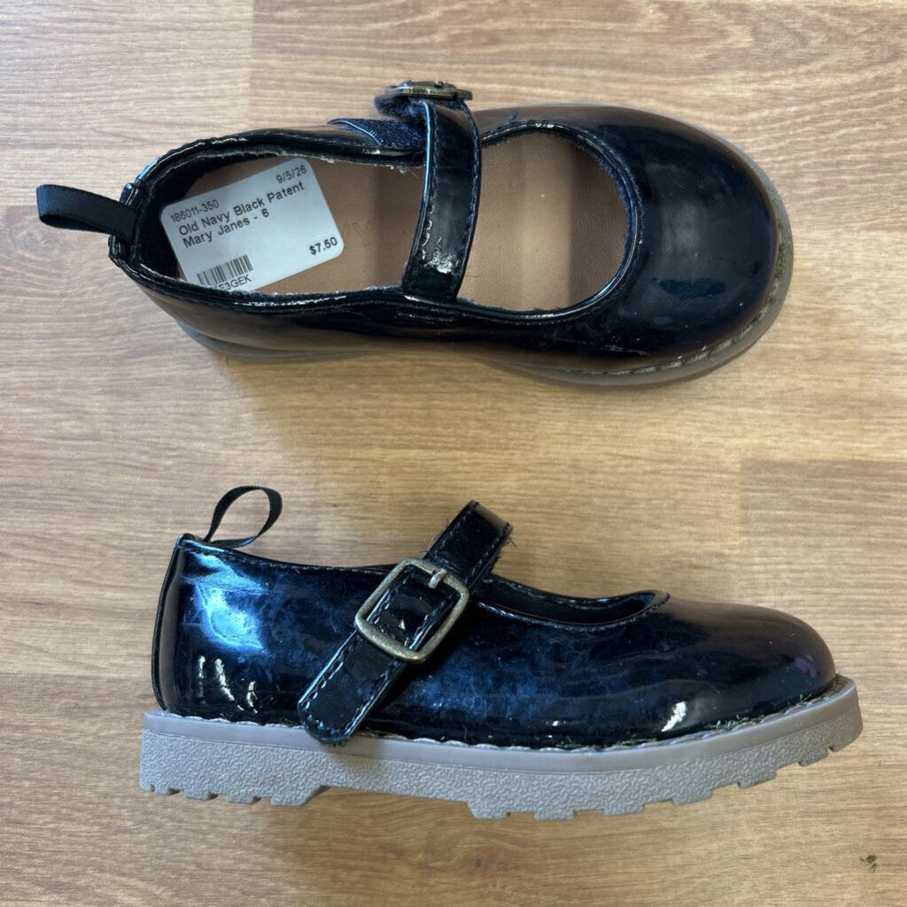 Old Navy Black Patent Mary Janes - 6