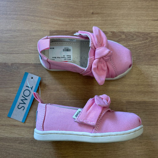 NWT Toms Pink Bow Flats - 6