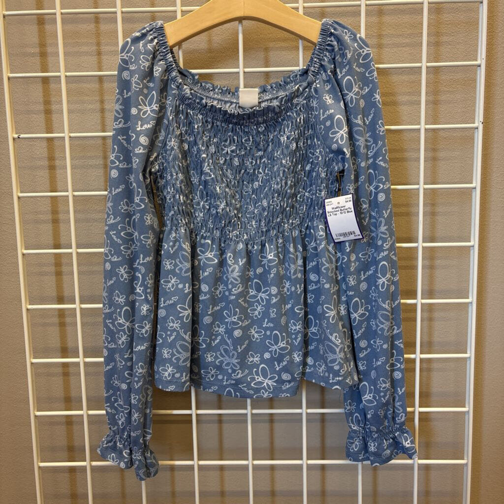 Wallflower Smocked Butterfly LS Top - 10/12