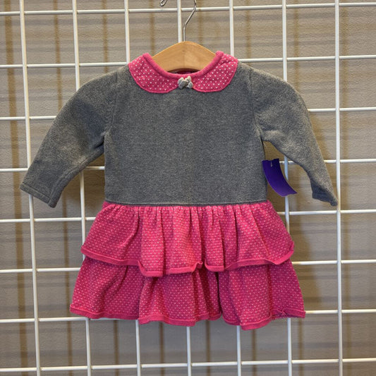 Gymboree Knit Collar LS Dress - 6/12m
