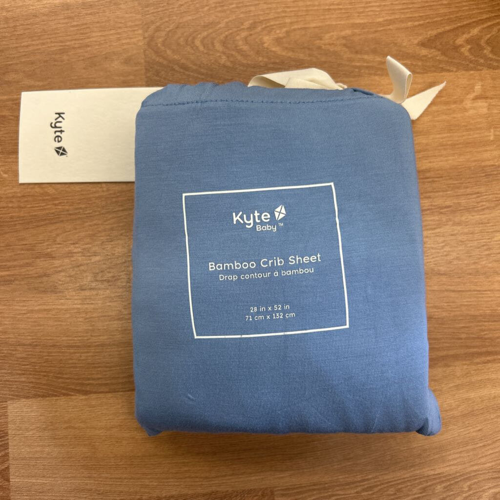 NEW Kyte Baby Bamboo Crib Sheet - Blue