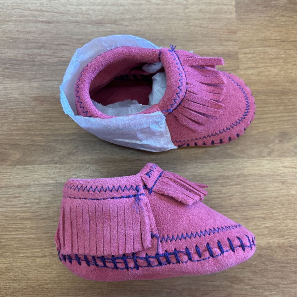NEW Minnetonka Hot Pink Mocs - 1
