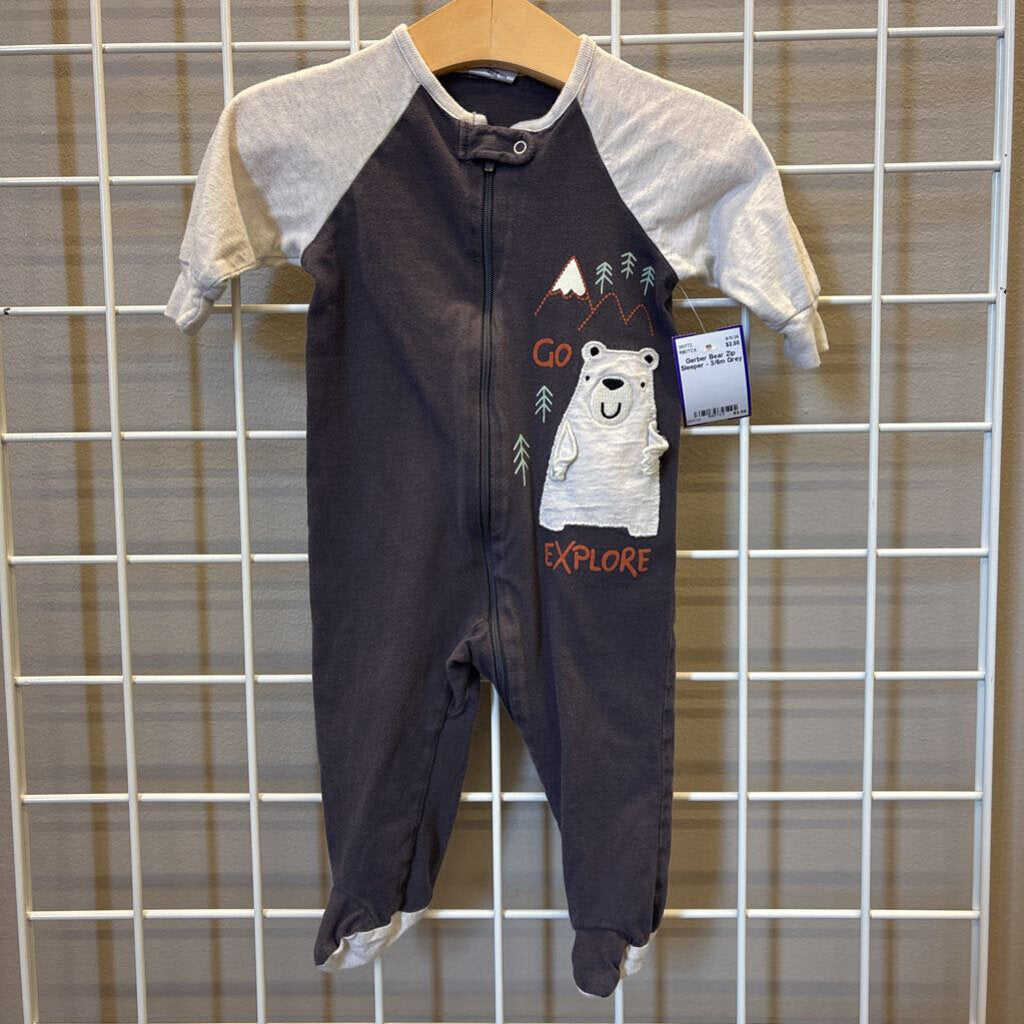 Gerber Bear Zip Sleeper - 3/6m