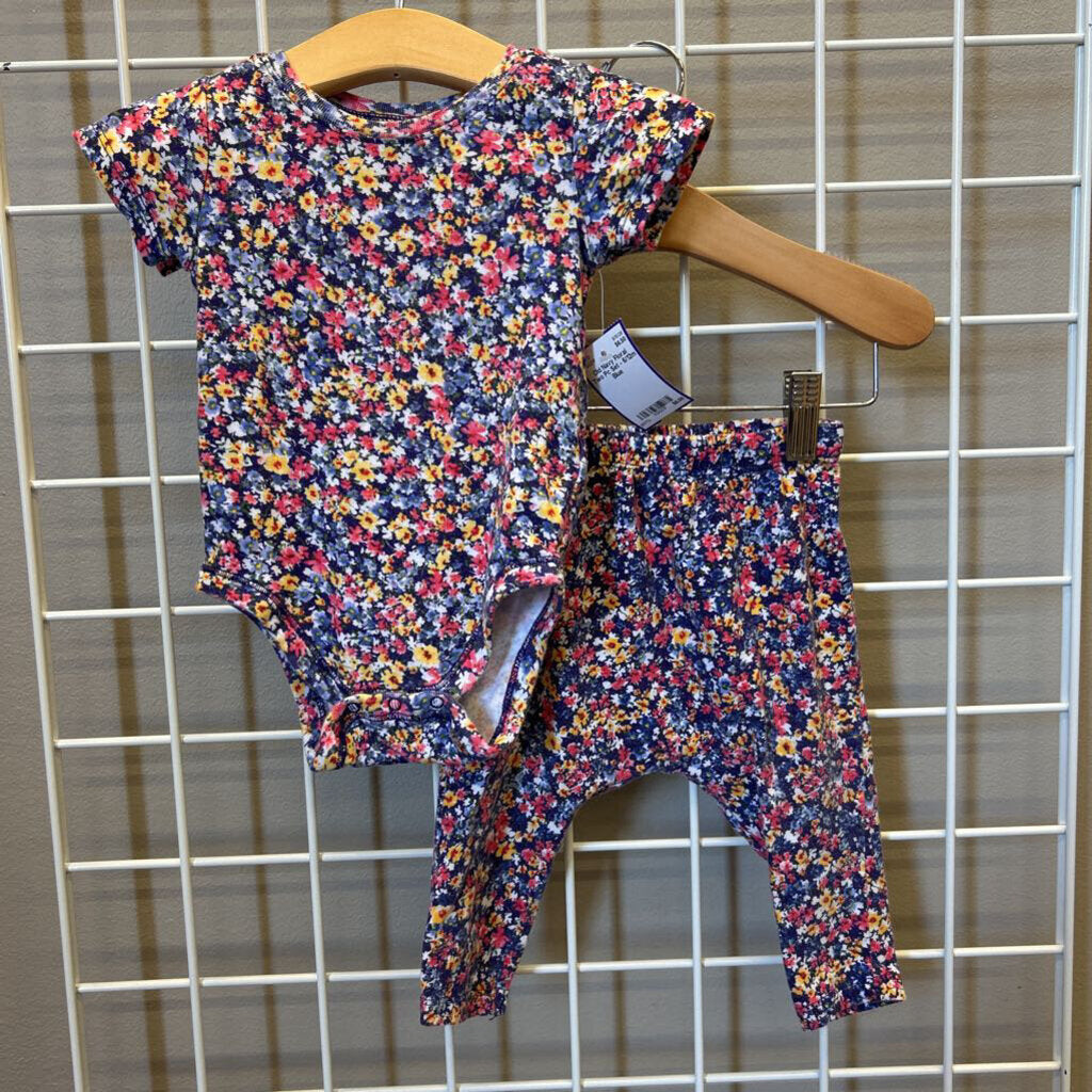 Old Navy Floral Two Pc Set - 6/12m