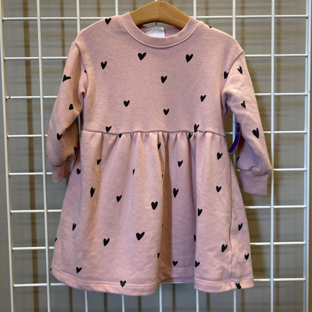 Cotton On Kids Heart LS Sweatshirt Dress - 3