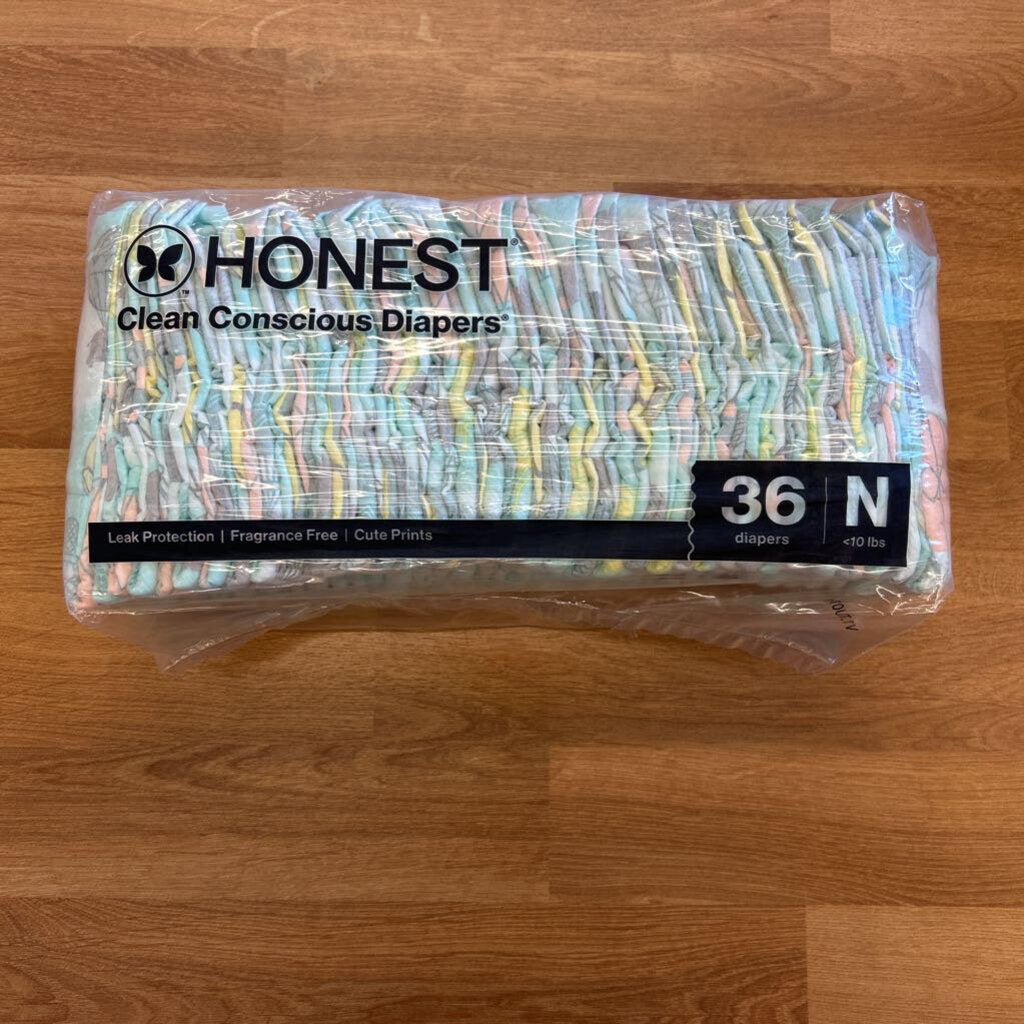 NEW Honest Diapers 36ct - NB