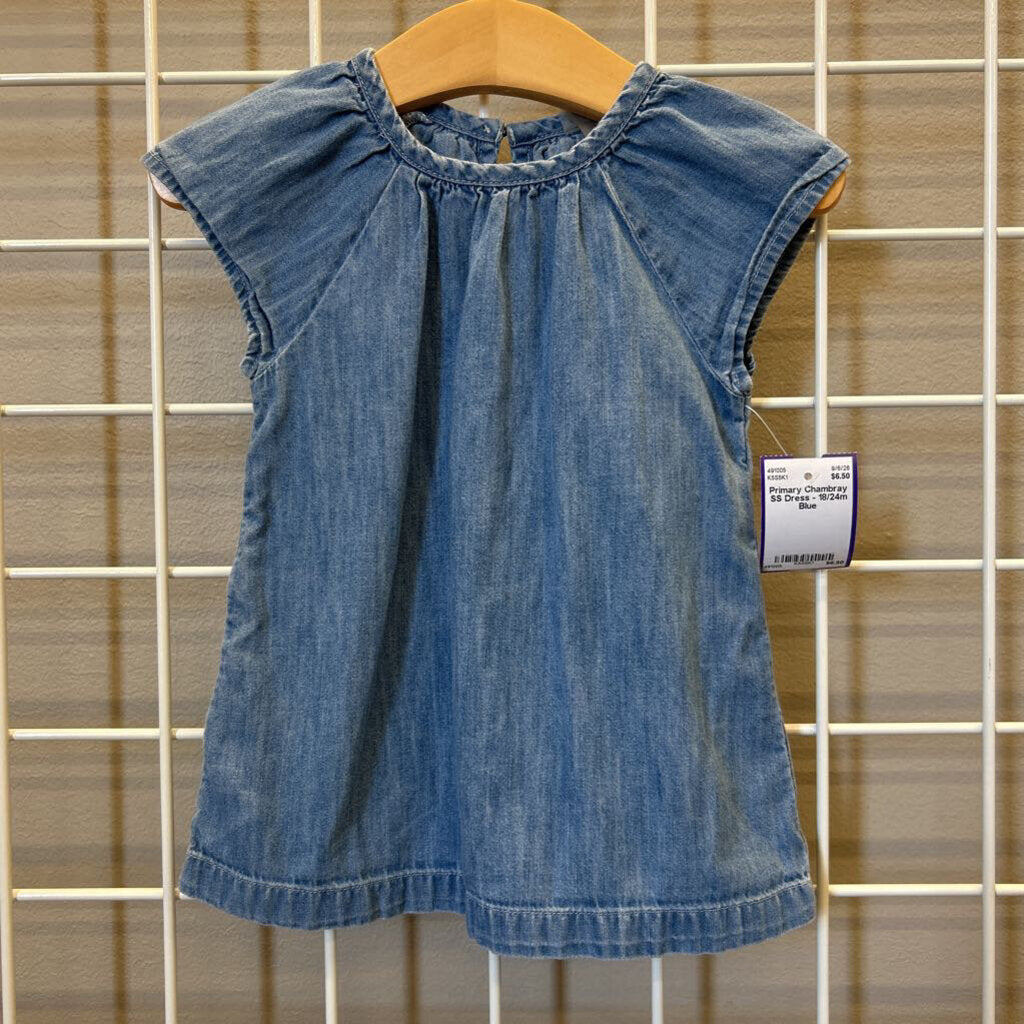 Primary Chambray SS Dress - 18/24m