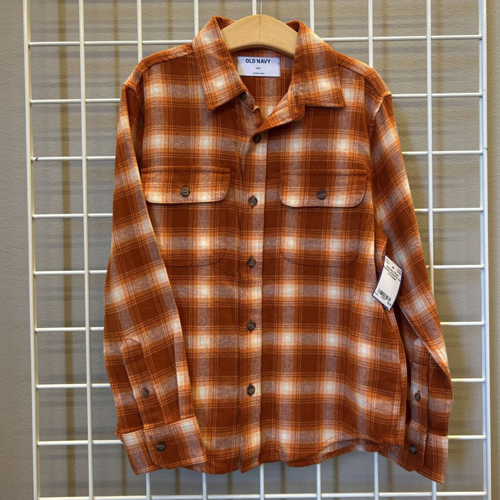 Old Navy Plaid Flannel LS Button Up - 8