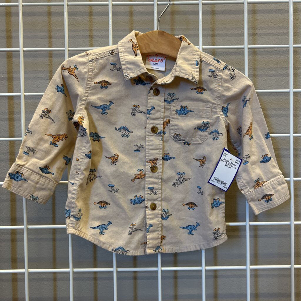 Jumping Beans Dino LS Button Up - 12m
