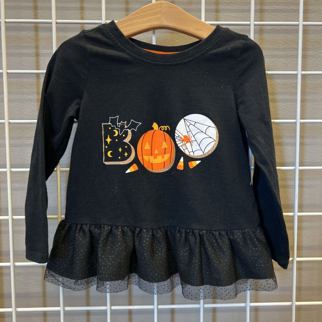 Cat & Jack Boo LS Tee - 4T
