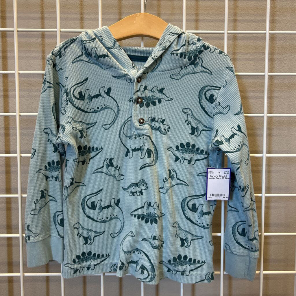 Carter's Dino LS Hoodie Tee - 5T