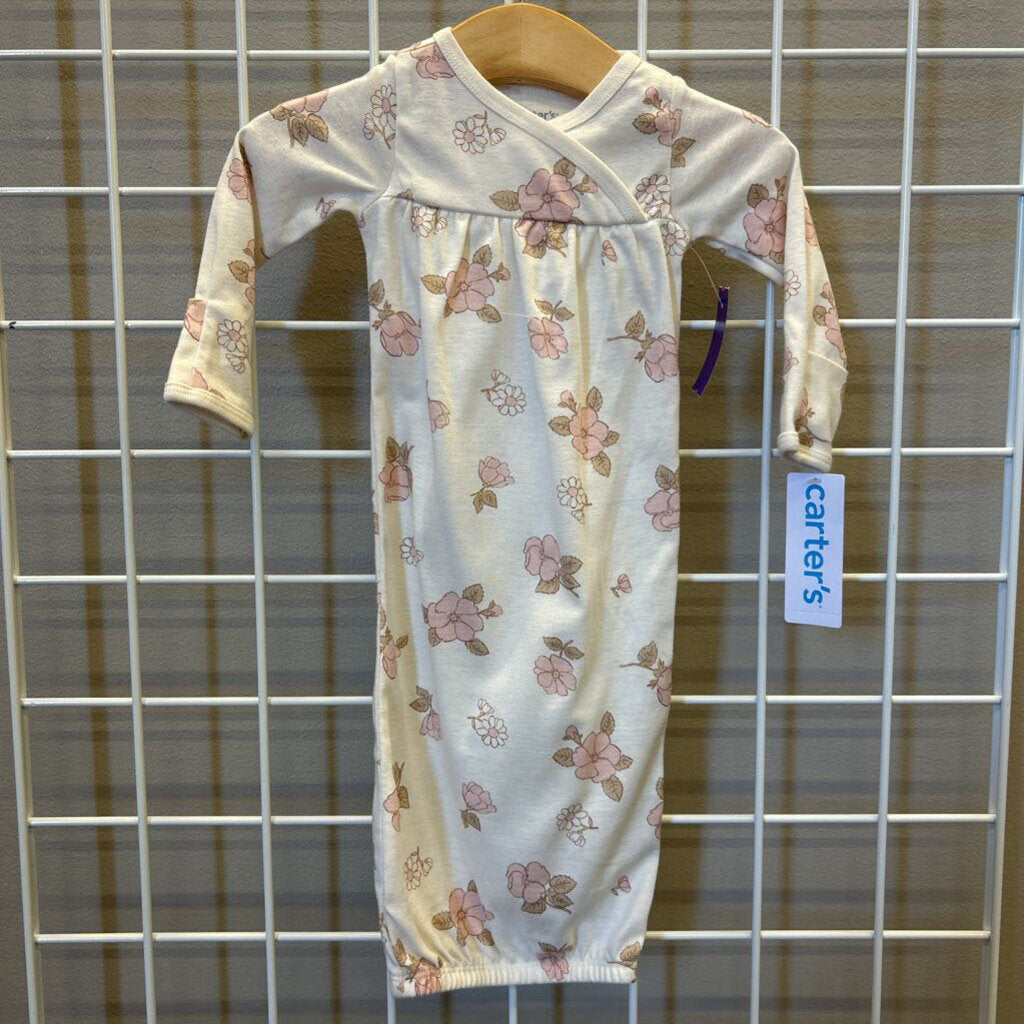 NWT Carter's Floral Sleeping Gown - NB