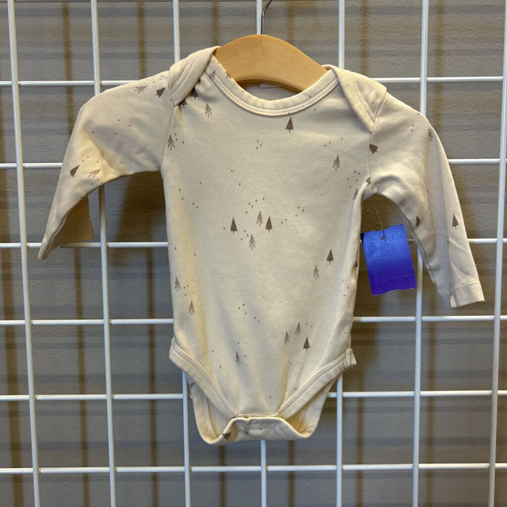 Colored Organics Tree LS Onesie - 3/6m