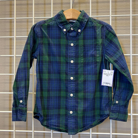 Janie & Jack Plaid LS Button Up - 4