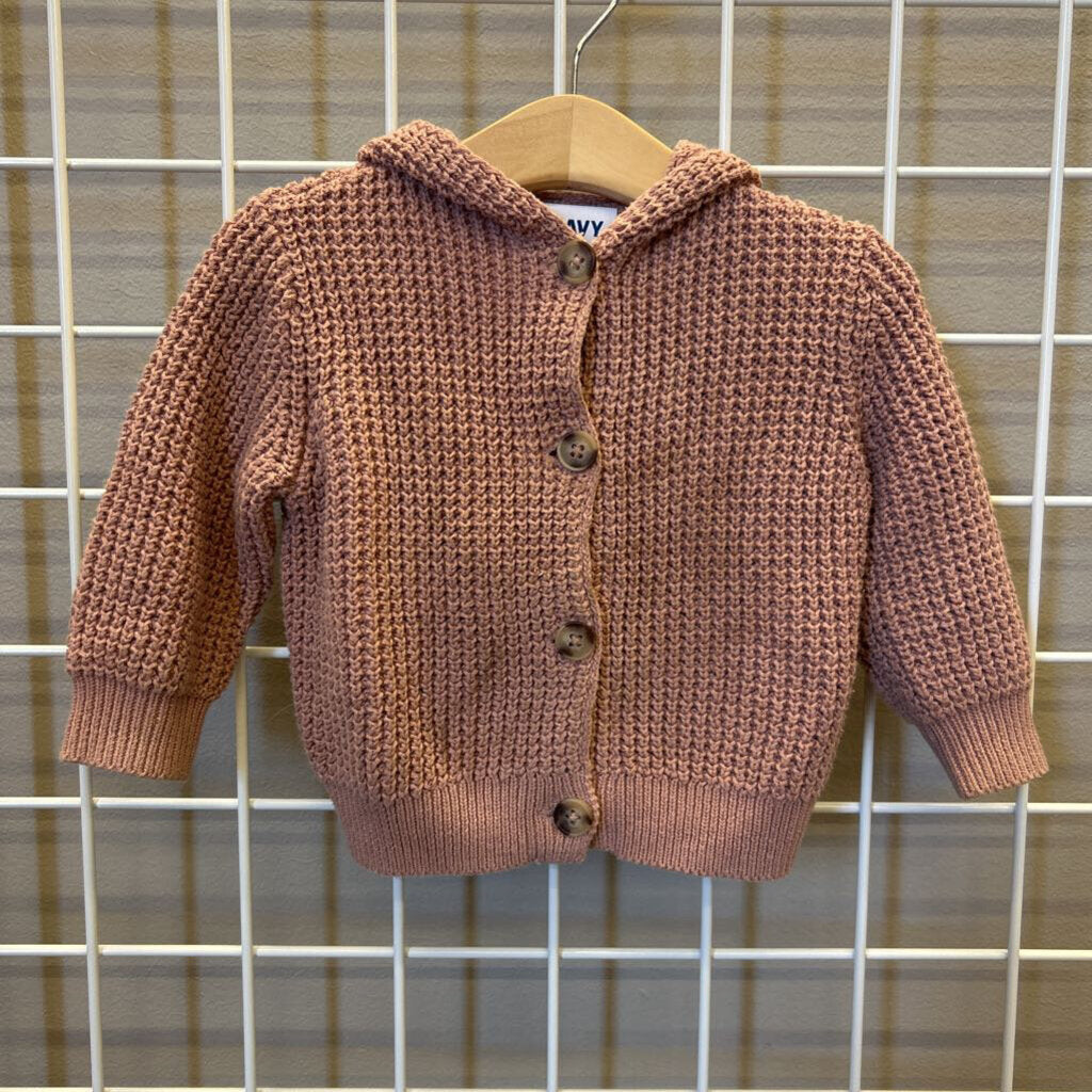 Old Navy Knit Hoodie Cardigan - 12/18m