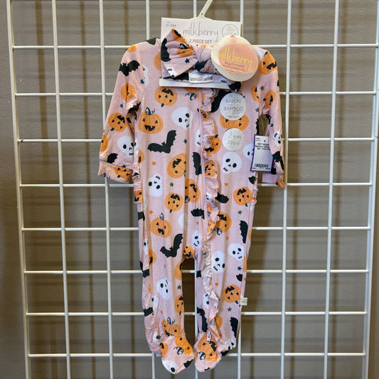 NWT Milkberry Bamboo Halloween Set - 0/3m