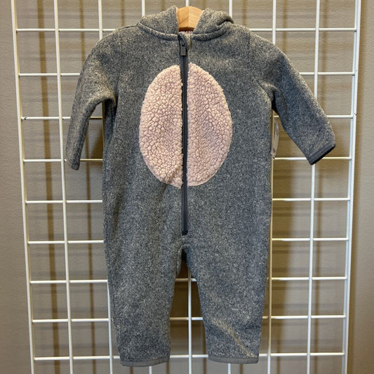 Old Navy Bear Zip Hoodie Coverall - 6/12m